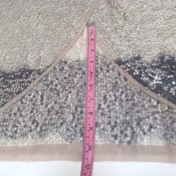 Silver and Gray Sequined Open Back Top - Picture 9 of 12